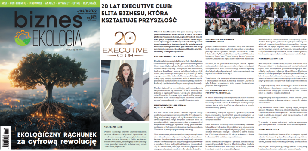 20 YEARS OF THE EXECUTIVE CLUB: THE BUSINESS ELITE SHAPING THE FUTURE