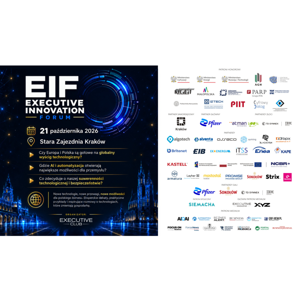 Technologie, które zmieniają przyszłość biznesu – zarezerwuj miejsce na Executive Innovation Forum 2026!